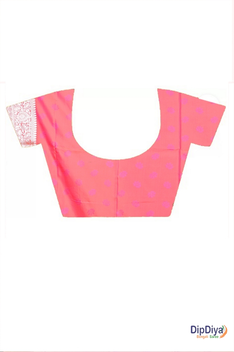 Orange Cotton Silk Parova Tanchui Saree (511)